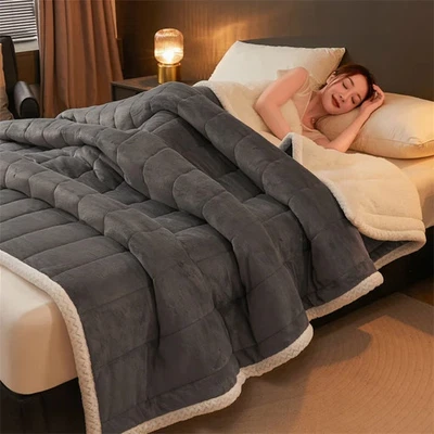 Mantas cálidas de vellón coralino para cama suaves mullidas cómodas manta de terciopelo Foto 1 de 4