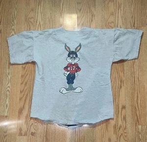 Vintage Bugs Bunny Football Button Up Shirt Medium ACME Looney Tune Warner Bros - Bild 1 von 6