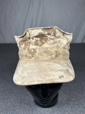 Boné USMC Marines masculino ajustado pequeno bronzeado deserto MARPAT camuflagem 8 pontos militar - Imagem 1 de 4