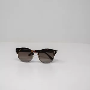 Tom Ford Alissa Round Frame Acetate And Gold Tone Sunglasses Brown Tortoiseshell - Picture 1 of 5
