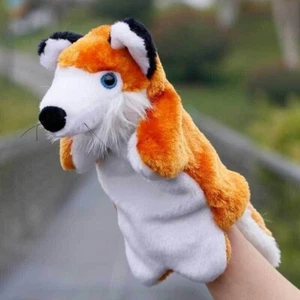 Brown Fox Animals Hand Puppet Stuffed Doll Toy Gloves kindergarten Stage Props - Picture 1 of 4