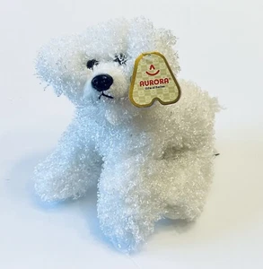 Aurora White Malteser Bichon Frise Hund Welpe weiß Flopsie Mini Plüschtier 6 Zoll - Bild 1 von 10