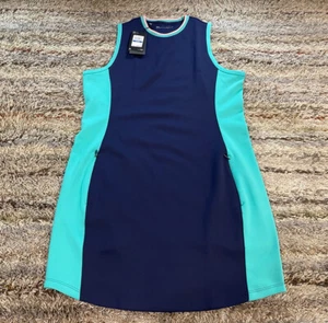 Under Armour Womens XL Zinger Dress Golf Navy Blue Green 1370990-410 $80 - Picture 1 of 9