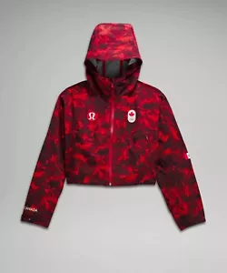 Lululemon Team Canada 22 Cropped Jacket *COC Logo Nylon Size 8 - Picture 1 of 5