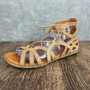 Gentle Souls Kenneth Cole Break My Heart Sandals 8.5 M Gold Leather Gladiator - Picture 1 of 15