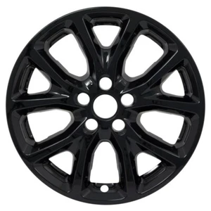17" Gloss Black Wheel Skins Fits 2014-2018 Jeep Cherokee - Picture 1 of 1