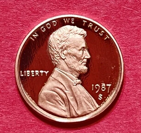 1987 S Lincoln Cent RED GEM DEEP CAMEO PROOF Cover