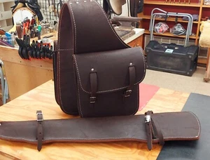 NUEVO Tack Bolsas de Silla Pistola Vaina ACEITADA Chocolate Sroughout Western Regalo Caza - Imagen 1 de 6