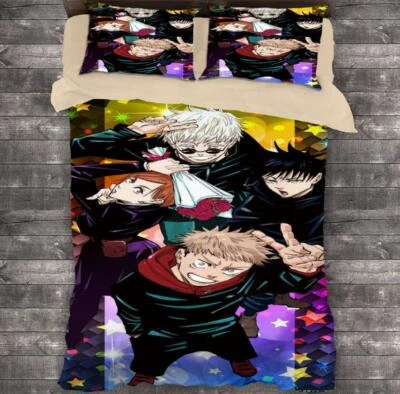 Jujutsu Kaisen 3tlg.4tlg Bettwäsche Bettwäschegarnitur Deckenbezug Bedding Set  - Bild 1 von 4