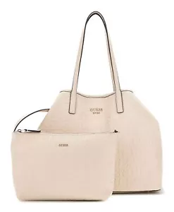 GUESS Vikky II Tote Bag L Shopper Shopper Tasche Stone creme Neu - Bild 1 von 3