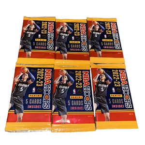 (6)2022-23 NBA Hoops Basketball - 5 Card Packs - Factory Sealed-- - Bild 1 von 4
