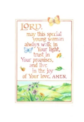 Congratulations Special Girl Confirmation Confirmed Flower Hallmark Card - Image 1 of 3