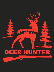 DEER HUNTER DECAL FOR ATV  Car Truck SUV Bumper Wall Laptop Home Decor small - Foto 1 di 9