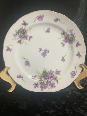 VINTAGE ROSSETTI SPRING VIOLETS SALAD PLATES - 8" Made in Japan - Image 1 of 3