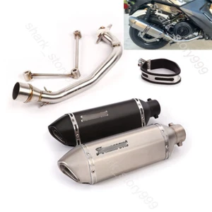 Slip For Yamaha Zuma 125 BWS 125 Motorcycle Front Exhaust Link Pipe Muffler Tips - Picture 1 of 12