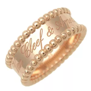 Van Cleef & Arpels Perlee Senior Tulle Ring 18K RG Rose Gold #53 US Size #6.75 - Picture 1 of 6