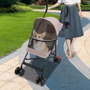 Foldable Lightweight Durable Pet Stroller For Small To Medium Pets Dogs And Cats - Picture 1 of 11