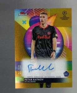 Petar Ratkov 2023-24 Topps Finest Gold Refractor RC Auto #d 38/50 - Imagen 1 de 2