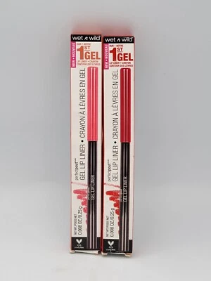 Wet N Wild Perfect Pout Gel Lip Liner #655A Think Flamingos &656B Red the Scene - Image 1 of 4