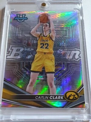 2022 Bowman University Caitlin Clark Rookie #50 REFRACTOR RC - Ready to Grade - Image 1 of 3