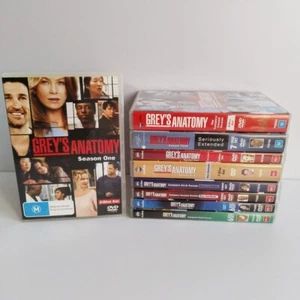 Grey’s Anatomy Season 1 - 9 1 2 3 4 5 6 7 8 9 (DVD 2005) 53-Discs Region 4 VGC - Picture 1 of 15