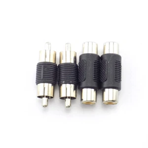 2/10 Rca Dual Male to male Coupler female to female Audio Adapter Connector plug - Picture 1 of 6