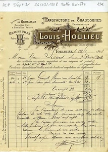 Dépt 31- Toulouse 42 Rue des Champs Elysées- Belle Entête d'une Manufacture 1908 - Picture 1 of 1
