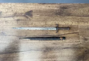 Antique 1800’s Dog Head Eagle German French Hunting Dagger Knife w/ Scabbard - Picture 1 of 17