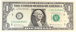 $1 One Dollar Bill 31101948 birthday anniversary March 11 or October 31, 1948 - Picture 1 of 4