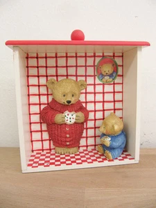 NEU Hallmark Familie Bären Haus Weihnachten Szene Tischplatte Deko Display - Bild 1 von 5