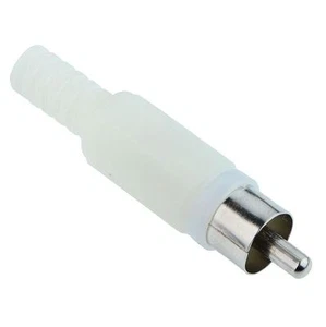 10 x White RCA Phono Plug Connector - Picture 1 of 1