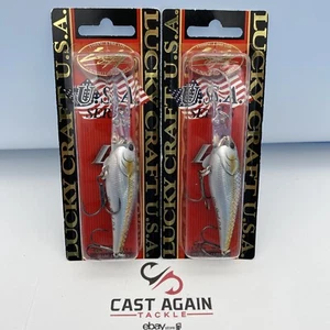 (2) Lucky Craft D9 Slim Shad Crankbait 2-3/4” MS AMERICA SHAD - Made in Japan! - Foto 1 di 3