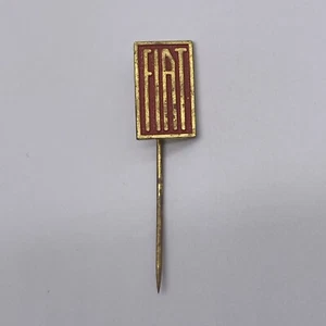 Vintage Fiat Logo Emblem Metal Automotive Lapel Hat Stick Pin - Picture 1 of 4
