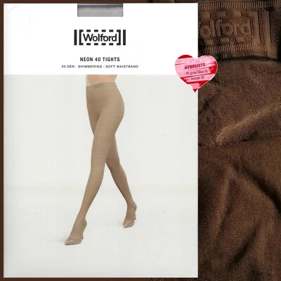Wolford Neon 40 Tights • XS • umber ... Schimmernd, weicher Bund mit Logo - Bild 1 von 4