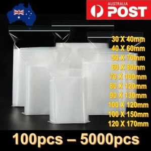 100-5000pcs Zip Lock Plastic Bag Reclosable Resealable Zipper Australia Thick HQ - Picture 1 of 22