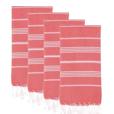 Juego de 4 toallas de playa turcas (38" x 71") | Toalla turca extra grande 100 % algodón Foto 1 de 4