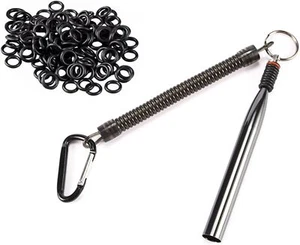 Wacky Rig Tool and 100 PCS Worm O-Rings for 3"-4" Worms 100Pcs black - Picture 1 of 7