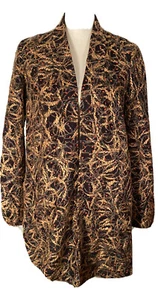 J. Jill Blazer Jacket Size S  Small Stretch Brown Solid Career Unlined Knit WB4 - Picture 1 of 9