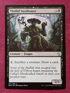 Magic The Gathering DOMINARIA THALLID SOOTHSAYER black card MTG - Picture 1 of 2