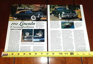1951 LINCOLN COSMOPOLITAN ORIGINAL 2003 ARTICLE - Picture 1 of 3