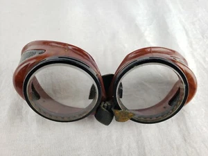 Vtg 1950's American Optical Safety Welding Motorcycle Aviator Goggles Sun Glass - Picture 1 of 8