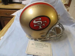 FOOTBALLHELM IN VOLLER GRÖSSE MIT COA HANDSIGNIERT VON JERRY RICE - Bild 1 von 8