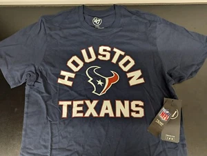 Houston Texans Herren '47 NFL T-Shirt Größe Large marineblau Football Baumwolle - neu mit Etikett - Bild 1 von 4