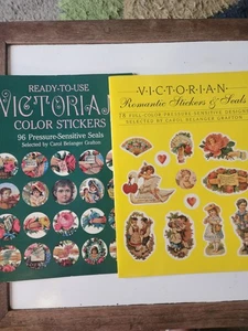 VICTORIAN ROMANTIC STICKERS AND SEALS Set Of 2 By Carol Belanger Grafton Vtg - Imagen 1 de 4