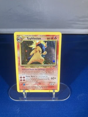 Typhlosion 17/111 Neo Genesis Holo Pokemon 1st Edition FIST SWIRL Played - Image 1 of 4