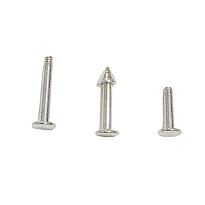 Sterilized Surgical Steel TINY TINY 3mm Spike with 6, 8 & 10mm Labret Studs. - Picture 1 of 11