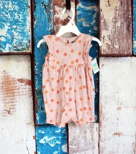 Baby Girls Toddler Carter's One-Piece Fruit Print SIZE 12M Orange Peach NEW - Picture 1 of 9