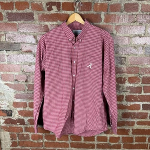 Alabama Crimson Tide Shirt Mens XL Red Gingham Plaid Button Down NCAA Football - Picture 1 of 6