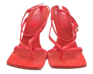 Auth BOTTEGA VENETA Red STRAPPY Leather SANDALS - Picture 1 of 4