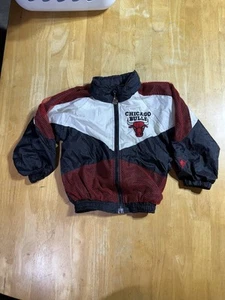 Vintage 90s Mighty Mac Jump Ball Club Chicago Bulls Windbreaker Kids Size 5 - Picture 1 of 7